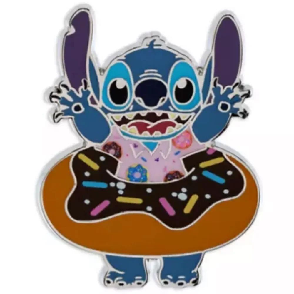 Stitch Attacks Snacks Mystery Pouch Stitch with Donut Stitch Donut Enamel Pin